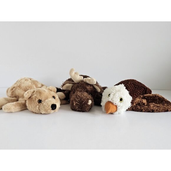 Dream Plush Hand Puppets-Lot of 3 Pretend Play-Eagle, Moose, Bear - Picture 1 of 11